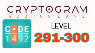 Cryptogram Letters and Numbers 291 292 293 294 295 296 297 298 299 300