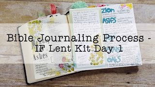 Bible Journaling Process - Illustrated Faith Lent Kit Day 1
