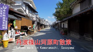 秋の丹波篠山河原町散策　2021　兵庫県篠山市 Autumn walk in Kawaramachi, Sasayama, Hyogo Japan