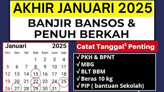 Bansos Akhir Januari 2025 | Catat tanggal penting pencairan Bansos Pkh,Bpnt,MGB,BLT BBM, PIP, Beras