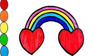 How to draw a Rainbow Step by Step  rainbow drawing and coloring