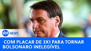 🔴SBT News na TV | Com placar de 3x1 para tornar Bolsonaro inelegível, TSE retoma julgamento nesta 6ª