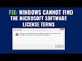 FIX: Windows Cannot Find The Microsoft Software License Terms [VMware Tutorial]