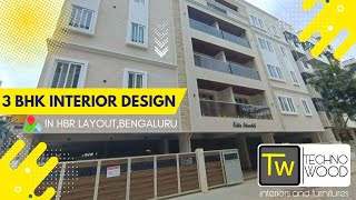 3BHK Interior design In HBR Layout Done By Technowood Interiors Call Us For More Details 8050939682