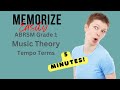 Memorize Easily | Grade 1 Italian Tempo Terms |ABRSM Online Music Theory Exam