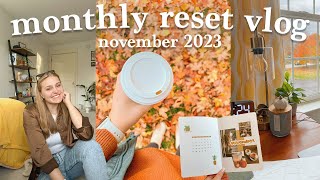 MONTHLY RESET VLOG 🍁 prepping for November, notion, goalsetting, books, bullet journaling, & more!
