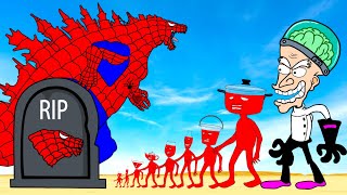 Rescue SPIDERMAN GODZILLA EARTH From MONSTER RADIATION : Returning From The Dead SECRET - FUNNY #2