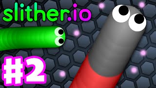 Slither.io - Gameplay Part 2 - Top 3 with No Mods! Biggest Snake: 29,000!