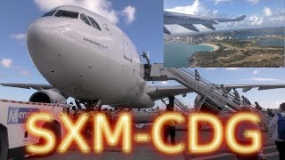 Air france St Martin SXM to CDG Flight report