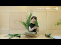 【格花】夏を感じるおすすめの祭花。檜扇（ヒオウギ）の生け方。ikebana iris domestica