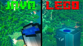 Minecraft physics in JAVA vs LEGO compilation