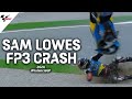 Sam Lowes suffers horrible crash in FP3 | 2020 #ValenciaGP