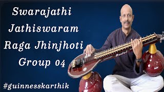 Swarajathi | Raga Jhinjhoti | Jathiswaram | Group 04 | #Instrumental | Karthik Veena