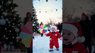 Happy baby 👶 #ai #baby #cute #trending #christmas #cutebaby #viralvideos #aivideo #pinwheel #snow