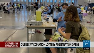 Quebec vaccination lottery registration opens