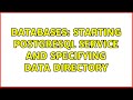 Databases: Starting postgresql service and specifying data directory (3 Solutions!!)