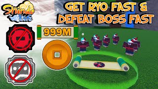 Finally, Newest Best Method for Grinding RYO \u0026 Defeating Boss Missions ...Shindo Life Update Roblox