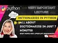 Python Dictionary| Mastering Python Dictionaries in 7 Minutes |Ultimate guide to Python Dictionaries
