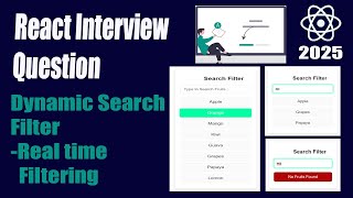 react interview question | dynamic search filter in react js | react tutorial #react 2025