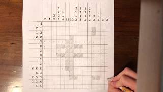 Solving a Simple Nonogram Puzzle - Timelapse