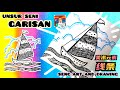 BAHASA SENI VISUAL : UNSUR SENI : GARISAN 🌟 美术元素 －线条 🌟 Sailboat Drawing