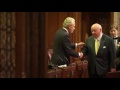 mike duffy enters the senate chamber