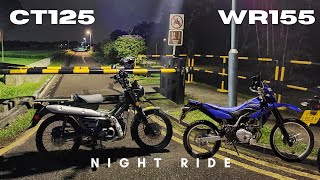 Honda CT125 \u0026 Yamaha WR155 Night Cruise | POV | 4K