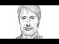 Pencil Drawing of Mads Mikkelsen | Timelapse