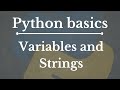 Python Tutorial for Beginners 1: Strings  and Variables | Python String functions | ML Minds