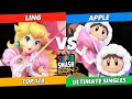 SSC 2022 - Ling (Peach) Vs. Apple (Ice Climbers) Smash Ultimate Tournament