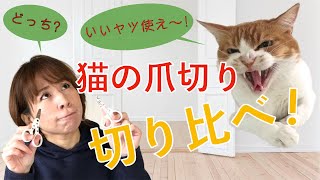 【猫の爪切り】450円と1800円の爪切りはやっぱり違う!? 切り比べてみた