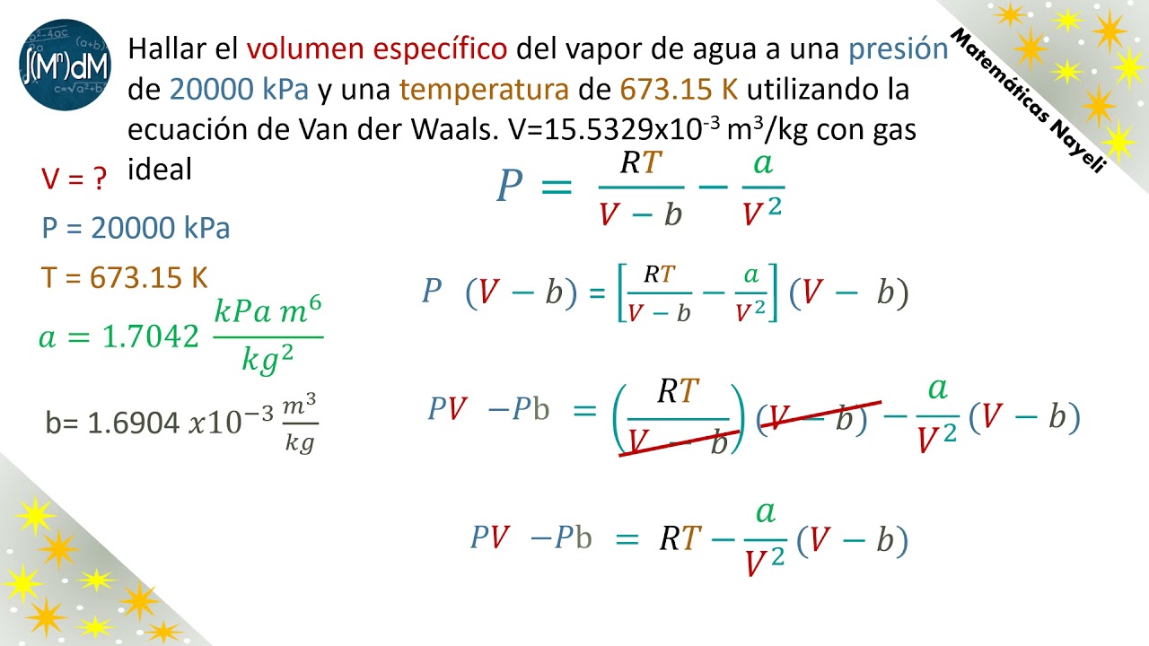 Ecuación De Van Der Waals (Volumen - Newton Raphson) - YouTube