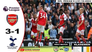 Arsenal vs Tottenham ~ Hasil Liga Inggris Tadi Malam ~ Hasil dan Klasemen EPL 2022/2023