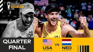 Schalk/Brunner 🇺🇸 vs. Brouwer/Meeuwsen 🇳🇱 - Quarterfinal Highlights Rome 2022 #BeachWorldChamps