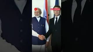 WATCH: PM Modi Meets With French President Emmanuel Macron
