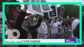 Florida nurses rally, demanding better work conditions on International Nurses Day