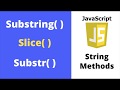 JavaScript Substring Example |  Slice, Substr, and Substring Methods in JS