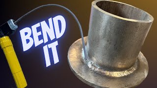 How to stick weld/ pipe to plate with an old trick #stickwelding