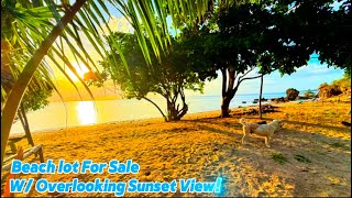 V#191 Overlooking flat land Beach lot for sale!  W/ Sun set View🥰 Along provincial Highway