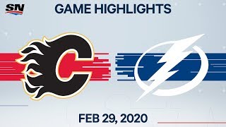 NHL Highlights | Flames vs Lightning – Feb. 29, 2020