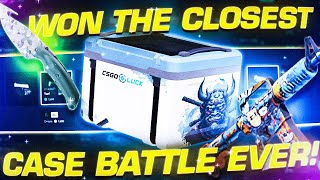 WON THE CLOSEST CASE BATTLE EVER! CRAZY ENDING ON CSGOLUCK | CSGOLUCK PROMO CODE 2024