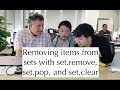 Python standard library: Removing items from sets