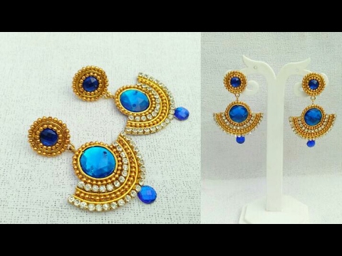 Handmade Jewelry Quilling Paper Earrings Latest Model How To Make Designer Earrings Paper Jewellery