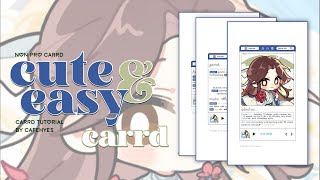 cute and easy interactive carrd | non pro carrd tutorial (with subtitles) - cr wonyologist