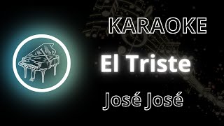 El triste | Karaoke A Piano | Versión acustica | José José