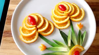 DIY Fruit Art | Orange Flower Cutting Tricks
