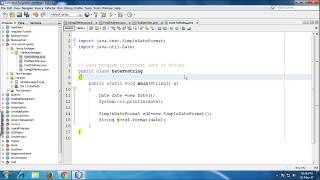 Java program to convert date to String