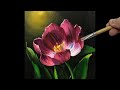 ACRYLIC PAINTING TULIP FLOWERS / ACRYLIC PAINTING TUTORIAL / ACRYLIC PAINTING FOR BEGINNERS