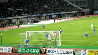 2009年J2第50節　徳島VS仙台戦「関口選手のゴールシーン」