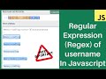 username validation in javascript in hindi Regular expression Javascript tutorial for beginners - 40